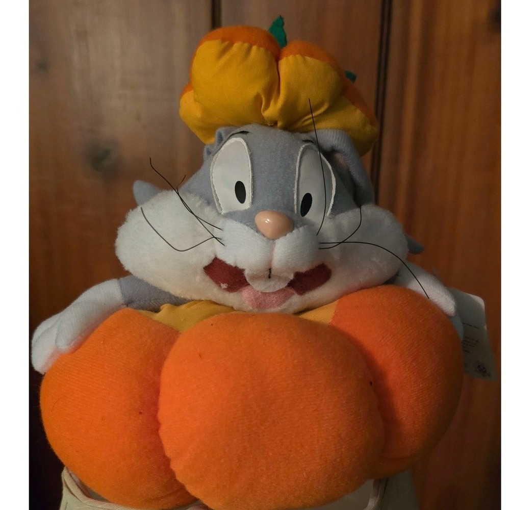 NWT Bugs Bunny Pumpkin Halloween Plush Ace Novelty Vintage 1997 Looney Tunes